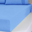 Ver imagem 2 de Lençol Casal Bella Cama Malha 100% Algodão 138x188x30cm 125g/m² Azul