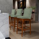 Ver imagem 2 de Kit 06 Banquetas Alta Para Cozinha Sala De Jantar Fixa Mila B04 Bouclê Oliva - Lyam Decor
