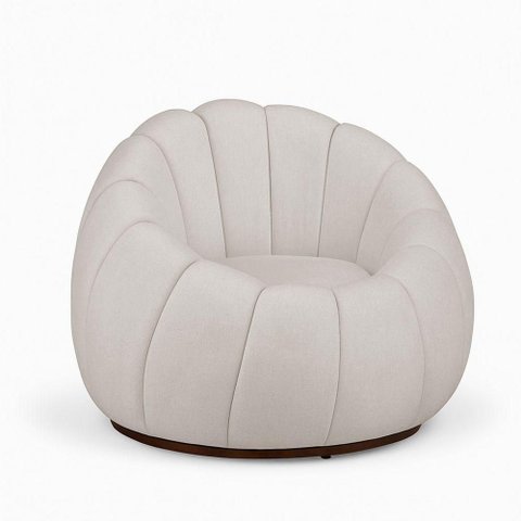 Poltrona Decorativa Nuvem Fixa Orgânica em Veludo Conforto Firme Natural Loja Sheep