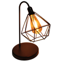 Ver imagem 1 de Abajur de Quarto Luminária Industrial Aramado Diamante Preta