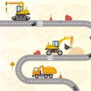 Ver imagem 3 de Adesivo Parede Infantil Trator Construção Caminhão Bebe