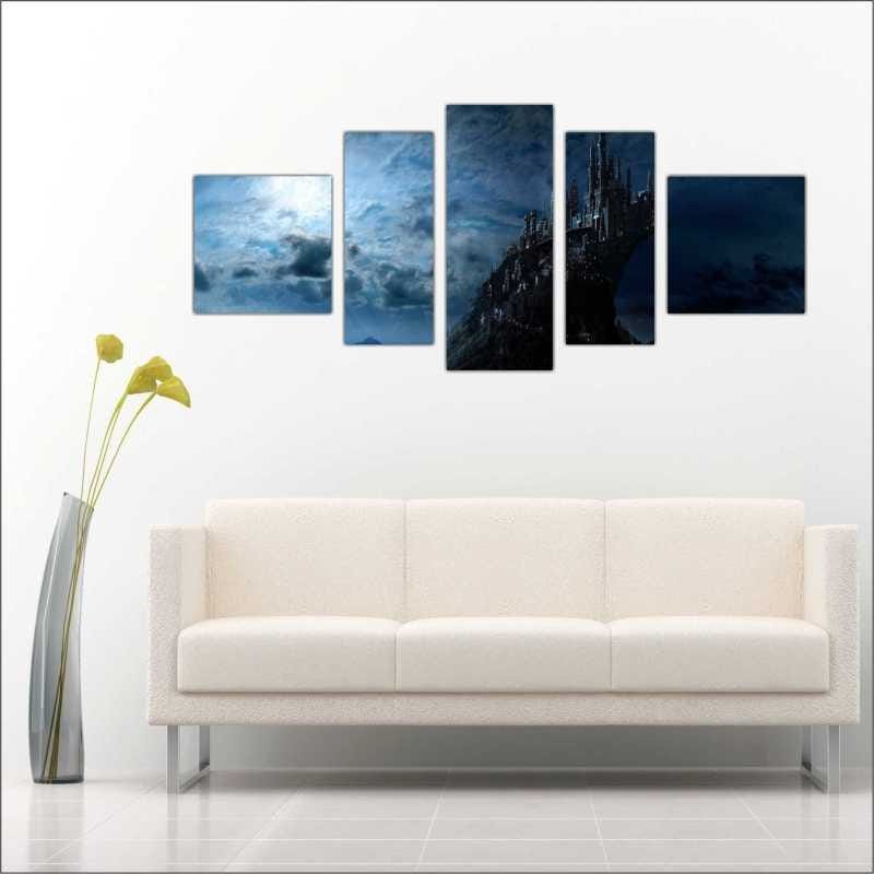 Quadro Decorativo Harry Potter Castelo De Hogwarts 5 Peças 3 - 3