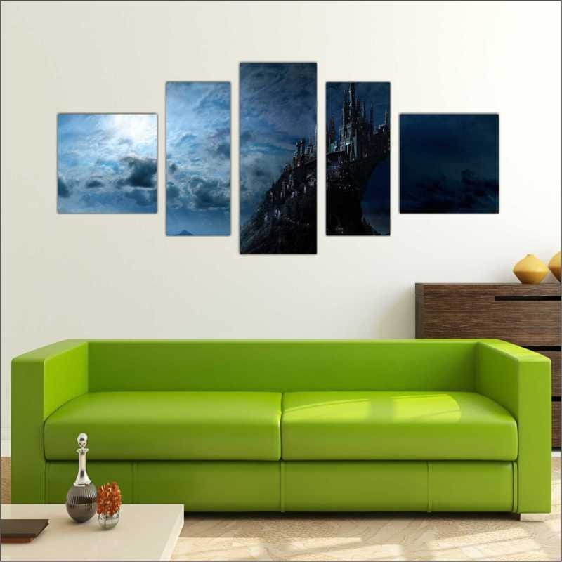 Quadro Decorativo Harry Potter Castelo De Hogwarts 5 Peças 3 - 2