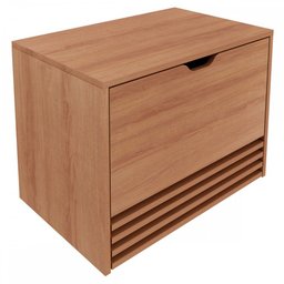 Armário de Banheiro 1 Porta 1 Gaveta Amêndoa Bn3613 - Tecno Mobili - 2