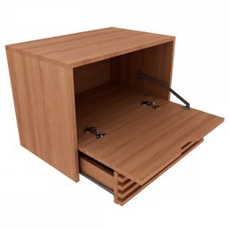Armário de Banheiro 1 Porta 1 Gaveta Amêndoa Bn3613 - Tecno Mobili - 3