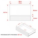 Ver imagem 4 de Armário de Banheiro 1 Porta 1 Gaveta Amêndoa Bn3613 - Tecno Mobili