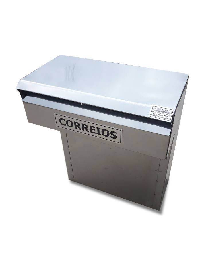 Caixa de Correio Inox Modelo L para Muro