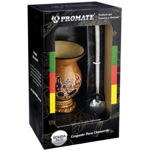 Kit Caixa Cuia com Pé de Massa Desenhos Diversos Bomba Inox