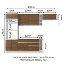 Ver imagem 4 de Cozinha Completa Safira com Armário e Balcão + Tampo Madesa