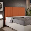 Ver imagem 3 de Cabeceira Cama Box Casal King 195 cm Dália W01 Tecido Terracota - Lyam Decor