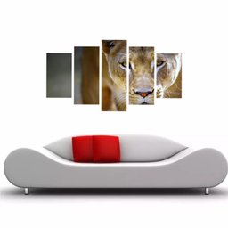 Quadro Impresso Leoa Cultura Africana 160X90 - 2