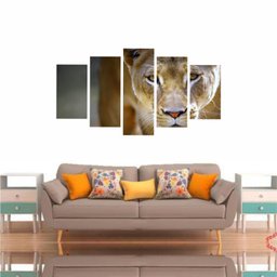 Quadro Impresso Leoa Cultura Africana 160X90 - 4