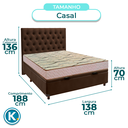 Ver imagem 3 de Kit Cama Box Bau + Cabeceira + Colchão Casal D33 - Maxsono - Paropas