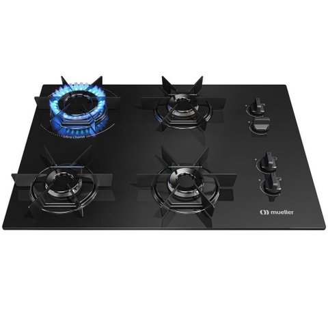 Cooktop Mueller 4 Bocas Queimador Ultra Chama Mcg4bb Bivolt