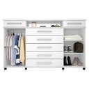 Ver imagem 3 de Cômoda London e Guarda Roupa Solteiro Ecom 2 Branco Flex - Demóbile