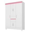 Ver imagem 5 de Cômoda London e Guarda Roupa Solteiro Ecom 2 Branco Flex - Demóbile