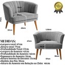 Ver imagem 2 de Poltrona Decorativa para Sala de Estar Espaço Gourmet Tecido Veludo Premium Base Estável