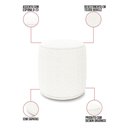 Ver imagem 4 de Sofá Namoradeira com Poltrona e Puff Orgânico Sala Malu Bouclê Off White M11 - D’Rossi
