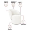 Ver imagem 5 de Sofá Namoradeira com Poltrona e Puff Orgânico Sala Malu Bouclê Off White M11 - D’Rossi