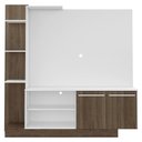 Ver imagem 1 de Estante Com Suporte Tv 55'' Denver Multimóveis V3069 Branca/Madeirada Branco/Argila
