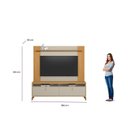 Ver imagem 3 de Rack com Painel para Tv 55 Polegadas Pés em Madeira Maciça Dubai