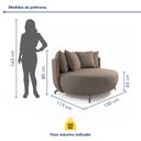 Ver imagem 4 de Poltrona Redonda Decorativa com 6 Almofadas 150cm Soho Confort