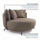 Ver mais imagens de Poltrona Redonda Decorativa 2 Lugares com Almofadas 150cm Soho