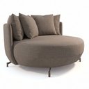 Ver imagem 3 de Poltrona Redonda Decorativa com 6 Almofadas 150cm Soho Confort