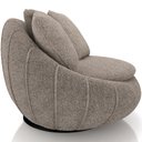 Ver imagem 7 de Kit 02 Poltronas Giratórias para Sala de Estar Kira M03 Bouclê Bege Escuro - Lyam Decor
