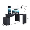 Ver imagem 3 de Mesa de Canto para Computador Desk Gamer Drx-8000 Preto Black - Pr Móveis