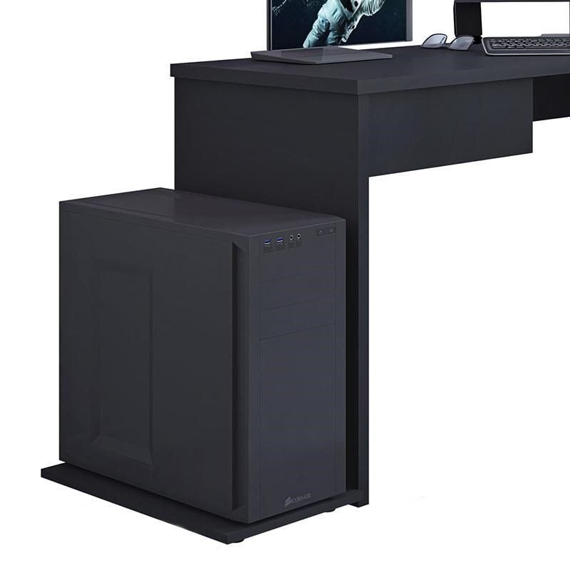 Mesa de Canto para Computador Desk Gamer Drx-8000 Preto Black - Pr