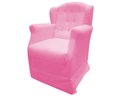 Ver imagem 1 de Poltrona Cadeira De Amamentação Com Balanço Manu Suede Rosa Bebê Ms Decor