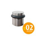 Ver imagem 2 de Batedor Amortecedor de Porta Inox Padrão Hotel 3cm Kit com 2