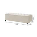 Ver imagem 6 de Recamier Baú com Rodízios Cancun 1,50m Linho Crú