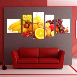 Quadro Decorativo Frutas Cozinha Restaurantes Com 5 Peças 05 - 3