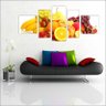 Quadro Decorativo Frutas Cozinha Restaurantes Com 5 Peças 05 - 2