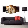 Quadro Leão Decorativo Canvas 5 peças 114x65 - 2