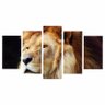 Quadro Leão Decorativo Canvas 5 peças 114x65 - 6