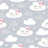 Papel de Parede Infantil Nuvem Adesivo Nuvens Lavável N4332 - 1