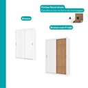 Ver imagem 3 de Guarda Roupa Solteiro 2 Portas Darvi Carraro Branco