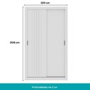 Ver imagem 4 de Guarda Roupa Solteiro 2 Portas Darvi Carraro Branco