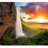 Papel De Parede Paisagem Cachoeira Lago Natureza GG564 - 1