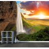 Papel De Parede Paisagem Cachoeira Lago Natureza GG564 - 2