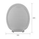 Ver imagem 6 de Assento Sanitário Plástico Astra Tpr-as Plus Anatômico Branco