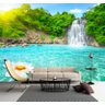 Adesivo Paisagem Natureza Lago Cachoeira Papel Parede GG482 - 2
