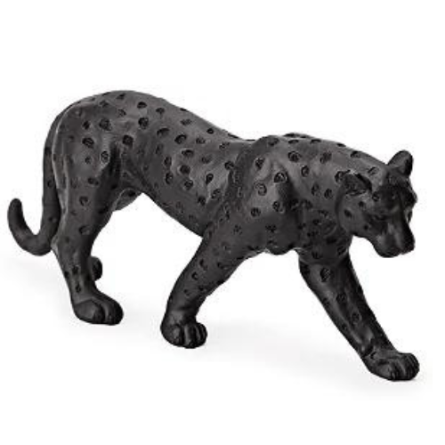 Mini Leopardo Preto Mart Collection 10cm largura
