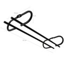 Ver imagem 3 de Kit 10 peças Suportes de Teto para Taças Preto Fosco Porta Taças Suspenso 25cm Reto