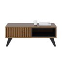 Ver imagem 4 de Rack Bancada Yara com Mesa de Centro Jeri Noce Milano Preto Acetinado - Colibri