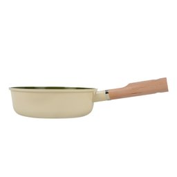 Frigideira Cerâmica Antiaderente Roichen - Indução - 20 cm - Marfim + Verde - PEQUENA - 1