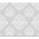 Ver imagem 2 de Papel de Parede Lavável Clássico Arabesco Cinza Claro